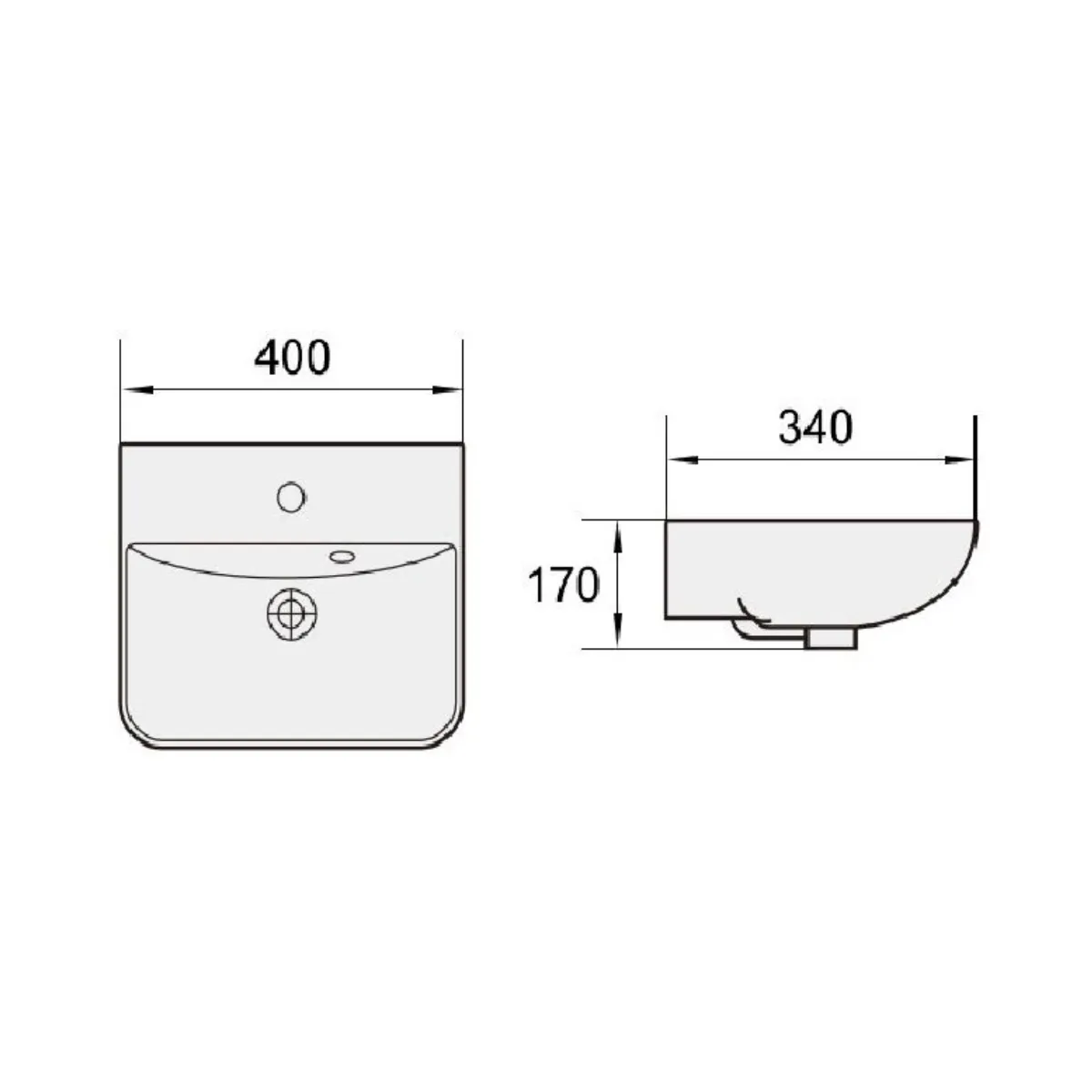 Cosmos CSB 001 Wall Hung Washbasin - view 2